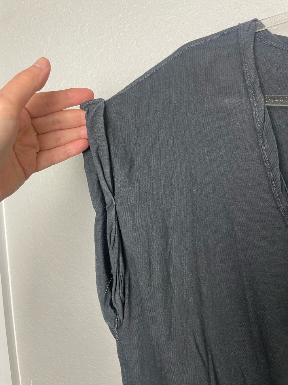 Aerie Oversized Washed Black Short-Sleeve Henley Pocket Tee Size M - Picture 6 of 8